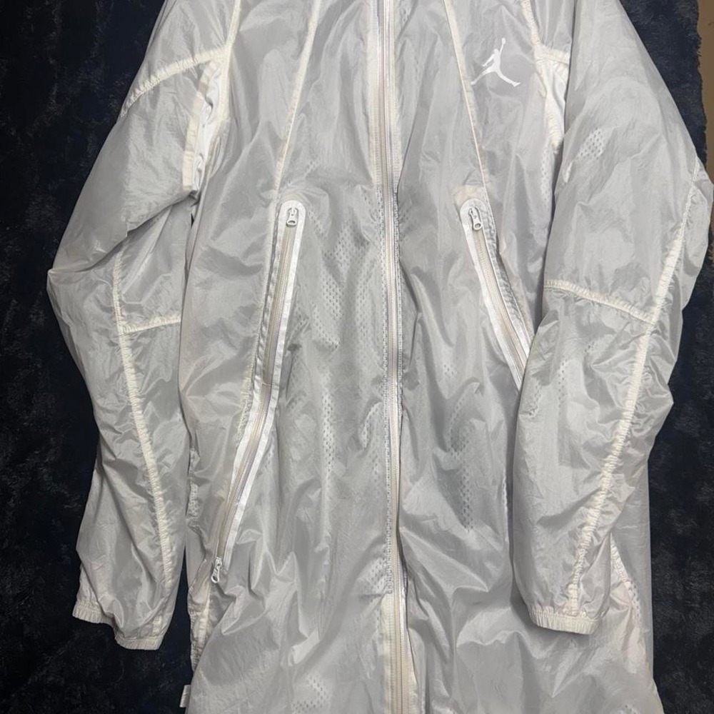 Reversible Air Jordan VII 7 Pinnacle Windbreaker Jacket White Translucent Mens M